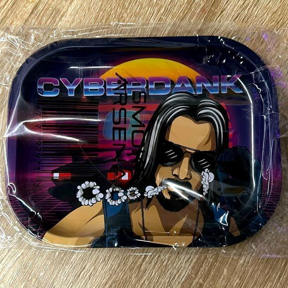 Cyberpunk 2077 Metal Tray for Storage, Organization, Rolling, Herbs - Picture 3 of 4